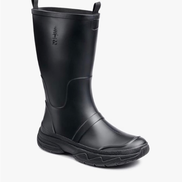 Bass Rain Field Boots Me s size 7-Black Waterproof Boots-NWT - Picture 1 of 7